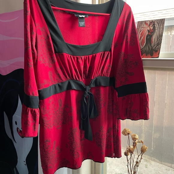 Studio 1940 Tops - Vintage Y2K studio 1940 squared neck boho blouse
